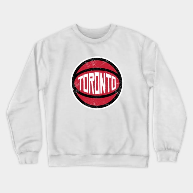 Toronto Retro Ball - White Crewneck Sweatshirt by KFig21